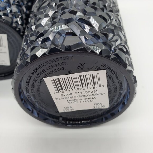 Starbucks Gem Royal NAVY MIDNIGHT BLUE 16 OZ & 24 Oz Tumbler Cold Cup Set 2024 - Picture 4 of 4